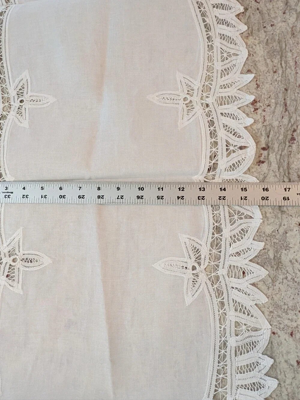 Battenberg Lace Table Runner By Tessile White 45